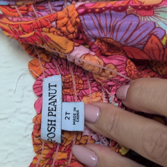 Posh peanut Floral Multicolor Jumpsuit 2T - Picture 3 of 4